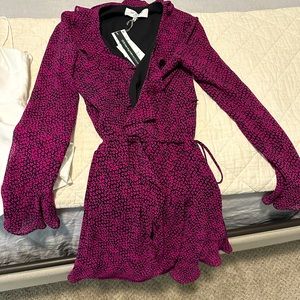 NWT WAYF wrap dress, low cut, never been worn, new with tags, XS